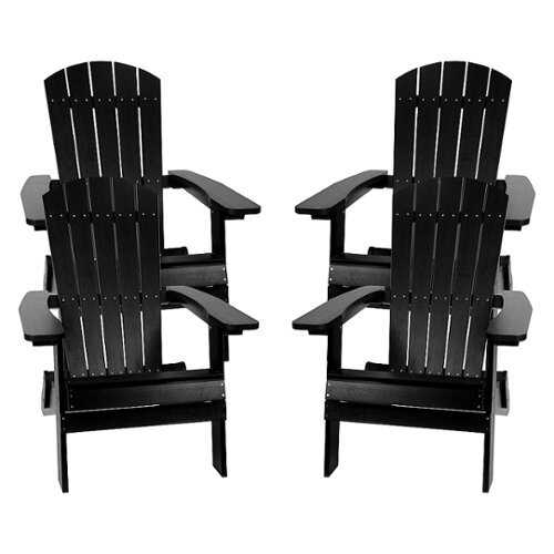 Rent to own Flash Furniture - Charlestown Adirondack Chair (set of 4) - Black