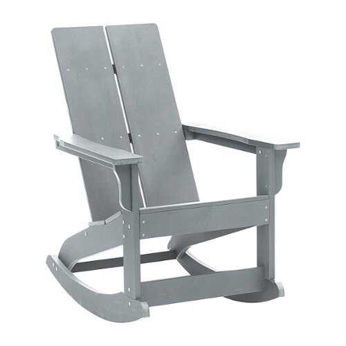 Rent to own Flash Furniture - Finn Rocking Patio Chair - Gray