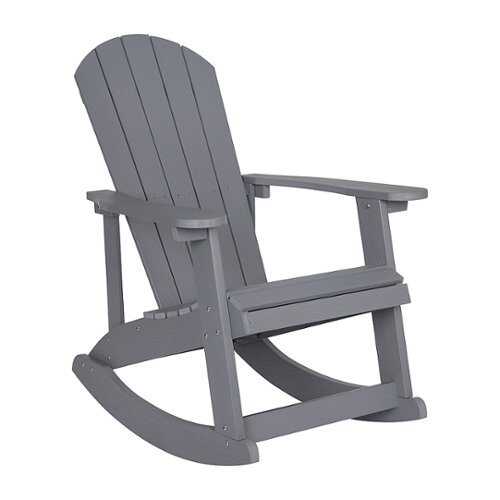 Rent to own Flash Furniture - Savannah Rocking Patio Chair - Light Gray