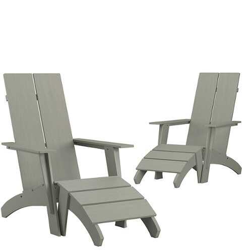 Rent to own Flash Furniture - Sawyer Adirondack Chair (set of 2) - Gray
