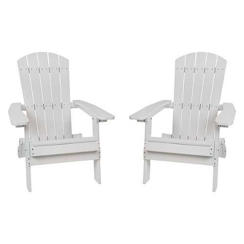 Rent To Own - Flash Furniture - Charlestown Adirondack Chair (set of 2) - White