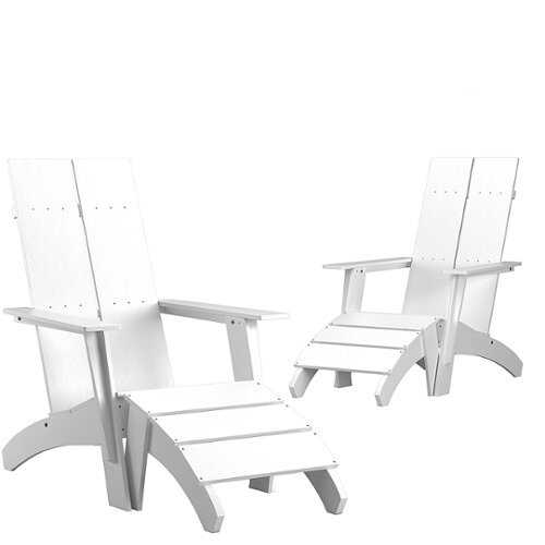 Rent To Own - Flash Furniture - Sawyer Adirondack Chair (set of 2) - White