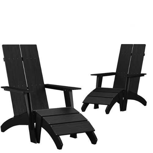 Rent To Own - Flash Furniture - Sawyer Adirondack Chair (set of 2) - Black