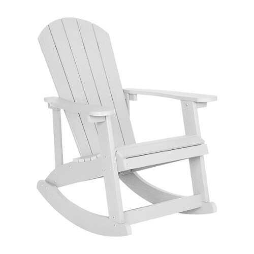 Rent to own Flash Furniture - Savannah Rocking Patio Chair - White