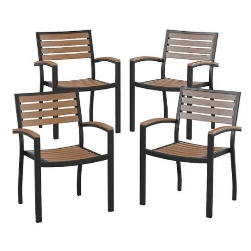 Rent to own Flash Furniture - Lark Patio Chair (set of 4) - Teak