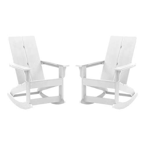 Rent to own Flash Furniture - Finn Rocking Patio Chair (set of 2) - White