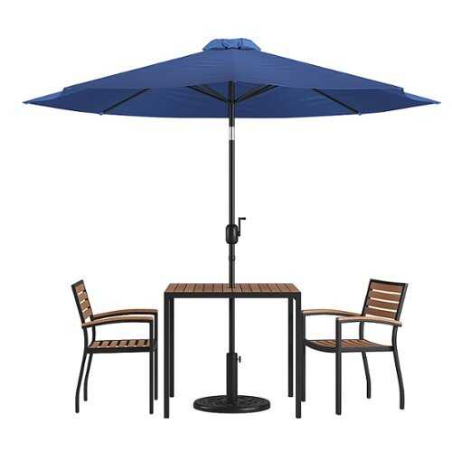 Rent To Own - Flash Furniture - Lark Outdoor Square Modern  5 Piece Patio Set - Navy