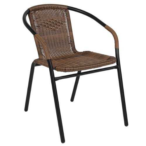 Rent to own Flash Furniture - Lila Patio Chair (set of 4) - Medium Brown