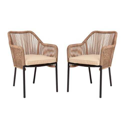 Rent To Own - Flash Furniture - Kallie Patio Chair (set of 2) - Natural/Ivory