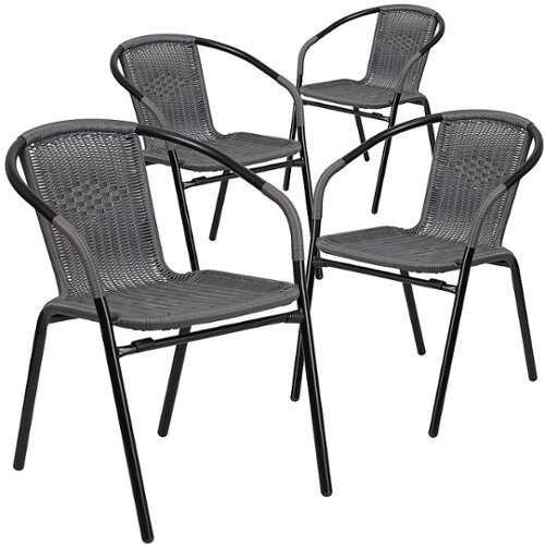 Rent to own Flash Furniture - Lila Patio Chair (set of 4) - Gray