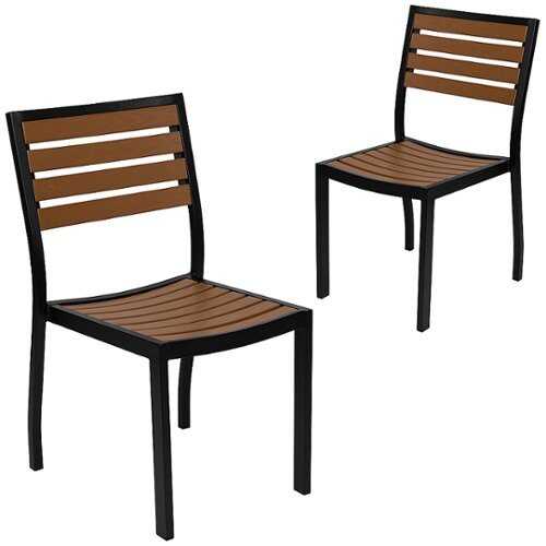 Rent to own Flash Furniture - Lark Patio Chair (set of 2) - Teak
