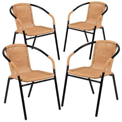 Rent to own Flash Furniture - Lila Patio Chair (set of 4) - Beige