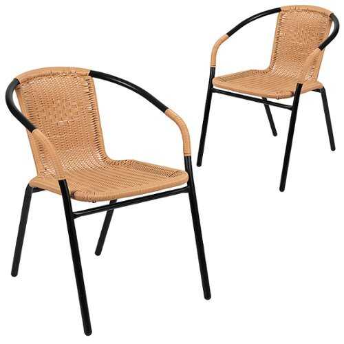 Rent to own Flash Furniture - Lila Patio Chair (set of 2) - Beige
