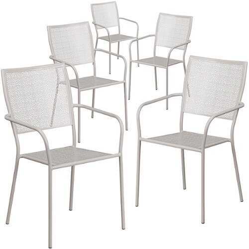 Flash Furniture - Oia Patio Chair (set of 5) - Light Gray