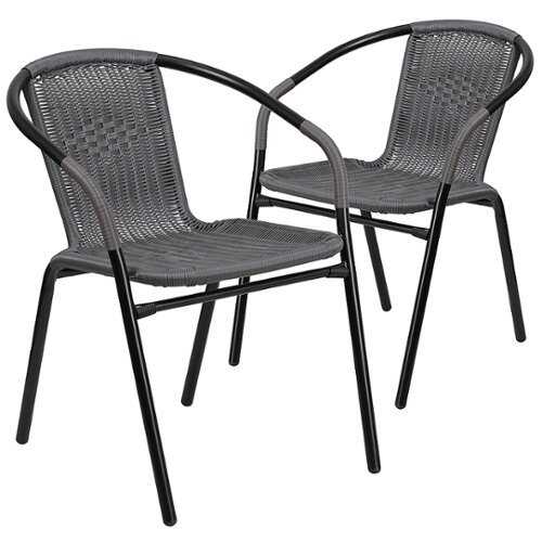 Rent to own Flash Furniture - Lila Patio Chair (set of 2) - Gray