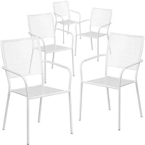 Rent To Own - Flash Furniture - Oia Patio Chair (set of 5) - White