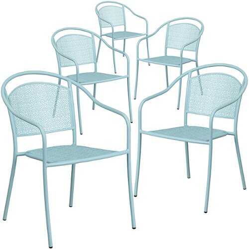 Rent To Own - Flash Furniture - Oia Patio Chair (set of 5) - Sky Blue