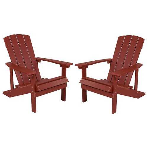 Rent to own Flash Furniture - Charlestown Adirondack Chair (set of 2) - Red