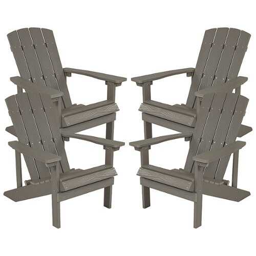 Rent to own Flash Furniture - Charlestown Adirondack Chair (set of 4) - Gray