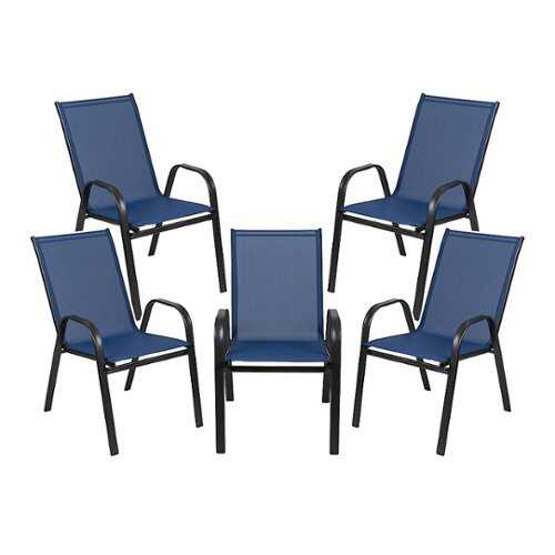 Rent to own Flash Furniture - Brazos Patio Chair (set of 5) - Navy