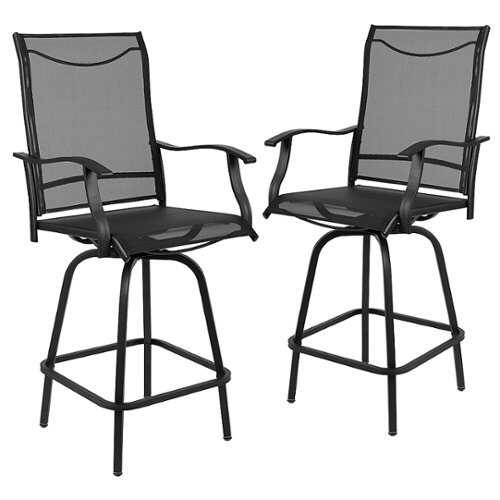 Rent to own Flash Furniture - Valerie Patio Chair (set of 2) - Black