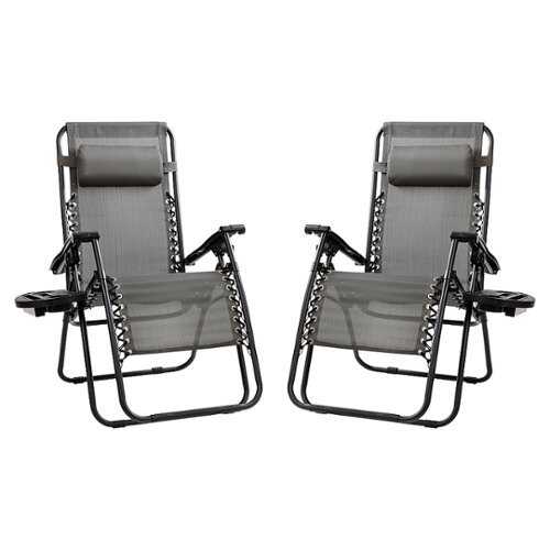 Rent to own Flash Furniture - Celestial Zero Gravity Chair (set of 2) - Gray