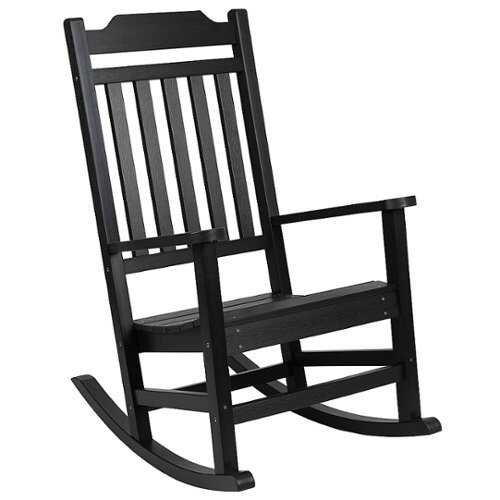 Rent To Own - Flash Furniture - Winston Rocking Patio Chair - Black