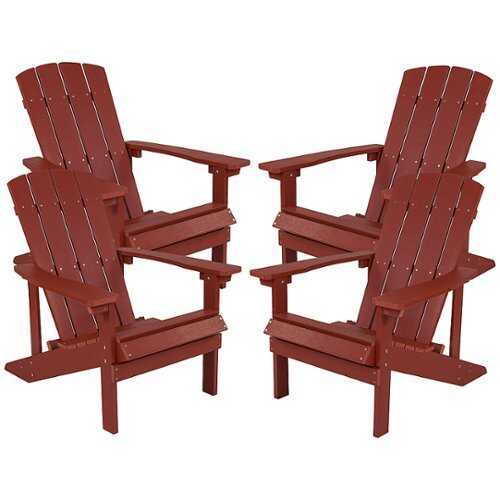 Rent To Own - Flash Furniture - Charlestown Adirondack Chair (set of 4) - Red