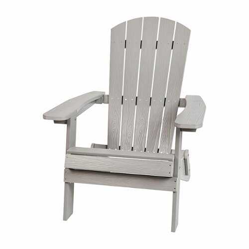 Buy Now, Pay Later! - Flash Furniture - Charlestown Adirondack Chair - Gray