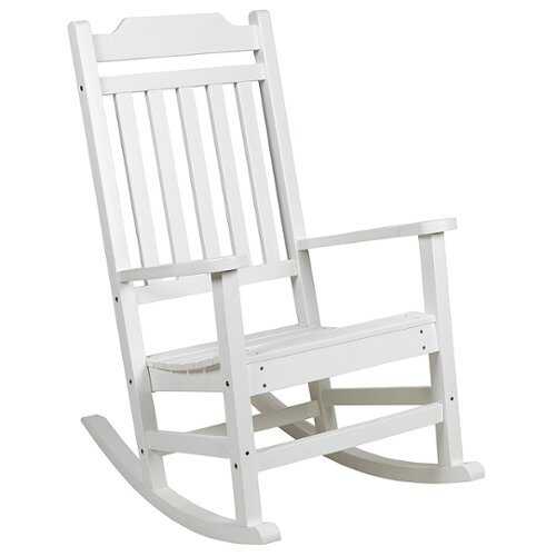 Rent to own Flash Furniture - Winston Rocking Patio Chair - White