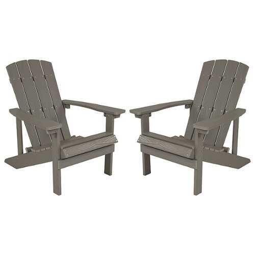 Rent To Own - Flash Furniture - Charlestown Adirondack Chair (set of 2) - Gray