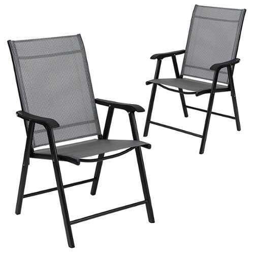 Rent To Own - Flash Furniture - Paladin Patio Chair (set of 2) - Black