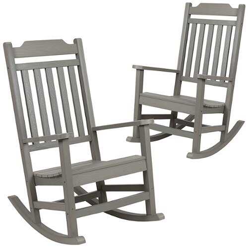 Rent To Own - Flash Furniture - Winston Rocking Patio Chair (set of 2) - Gray