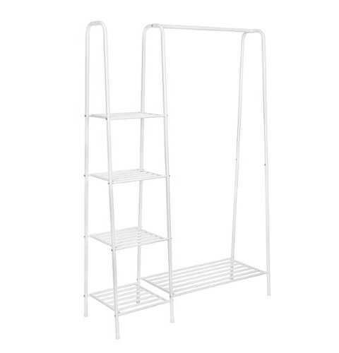 Rent to own Honey-Can-Do - Freestanding Closet With Clothes Rack and Shelves - White