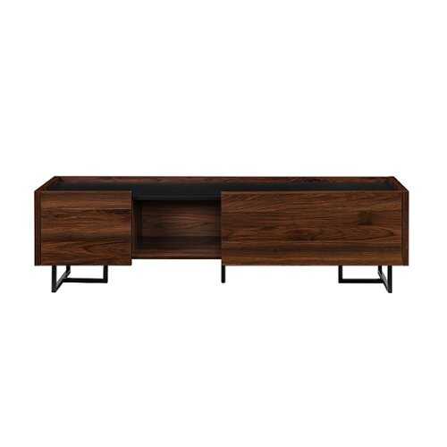 Rent to own Walker Edison - Contemporary Low TV Stand for TVs up to 65” - Dark Walnut