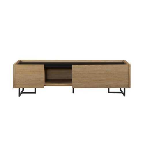 Rent to own Walker Edison - Contemporary Low TV Stand for TVs up to 65” - Coastal Oak