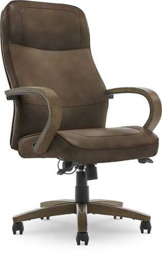 Rent to own Thomasville - Bonded Leather Executive Office Chair - Brown