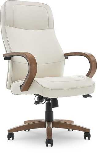 Rent to own Thomasville - Bonded Leather Executive Office Chair - Cream