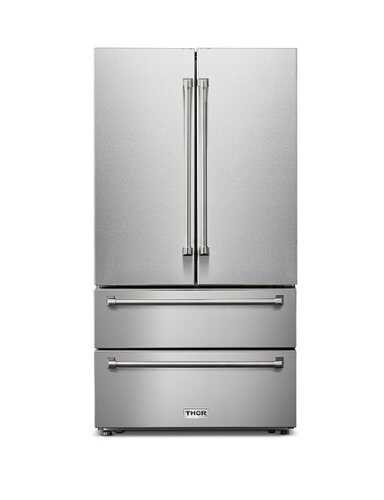 Rent to own Thor Kitchen - 36 Inch Professional French Door Refrigerator with Freezer Drawers - Stainless steel