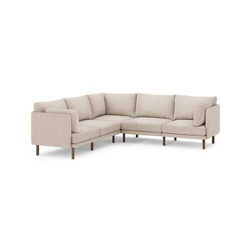 Rent to own Burrow - Modern Field 5-Piece Sectional - Oatmeal