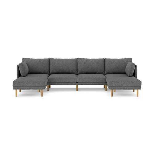 Rent to own Burrow - Modern Field 4-Piece Sofa with Double Attachable Ottoman - Carbon