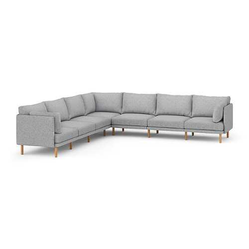 Rent to own Burrow - Modern Field 7-Piece Sectional - Fog