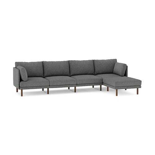 Rent to own Burrow - Modern Field 4-Piece Sofa with Attachable Ottoman - Carbon