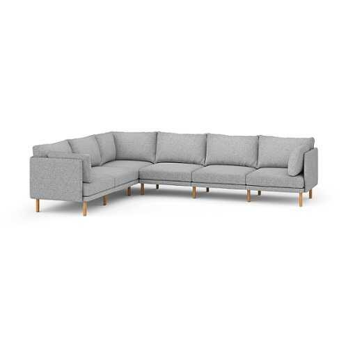 Rent to own Burrow - Modern Field 6-Piece Sectional - Fog