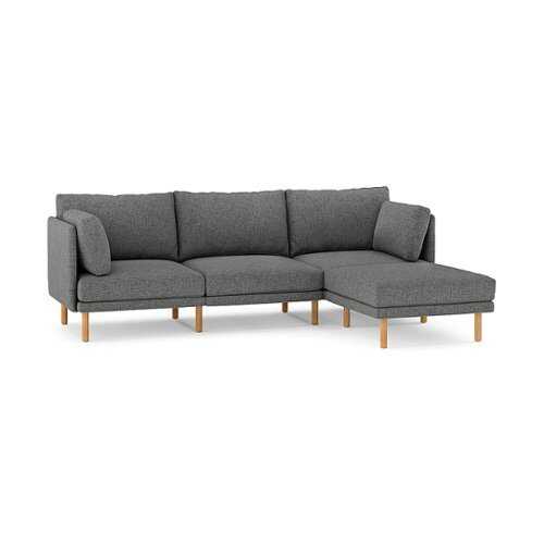 Rent to own Burrow - Modern Field 3-Piece Sofa with Attachable Ottoman - Carbon