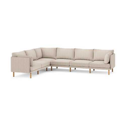 Rent to own Burrow - Modern Field 6-Piece Sectional - Oatmeal