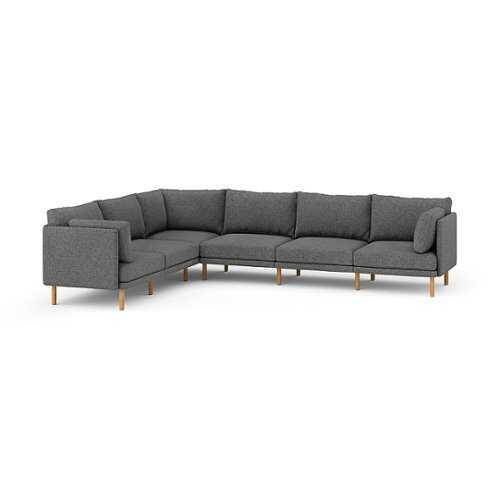 Rent to own Burrow - Modern Field 6-Piece Sectional - Carbon
