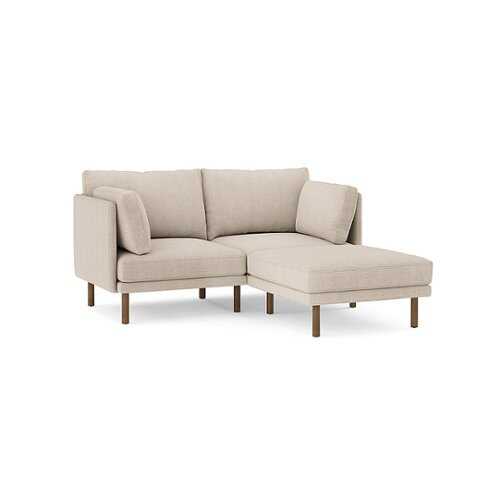 Rent to own Burrow - Modern Field 2-Piece Sofa with Attachable Ottoman - Oatmeal