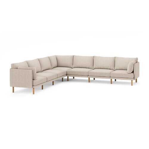 Rent to own Burrow - Modern Field 7-Piece Sectional - Oatmeal