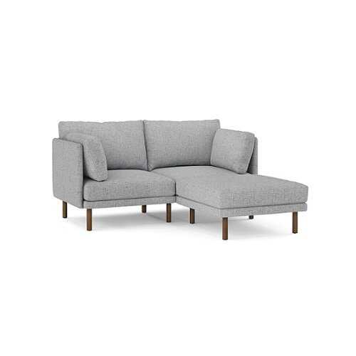 Rent to own Burrow - Modern Field 2-Piece Sofa with Attachable Ottoman - Fog